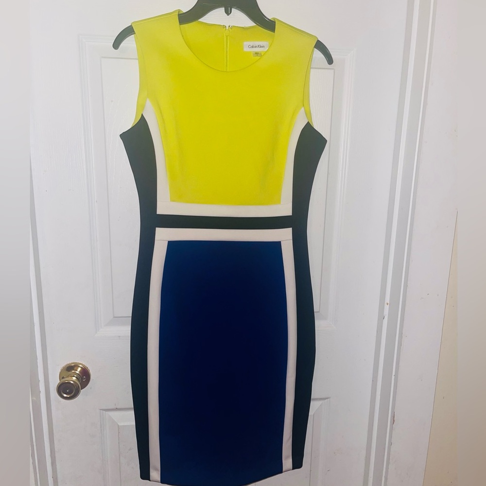 Calvin Klein Women's Colorbloack Sheath DressBrand Size 8